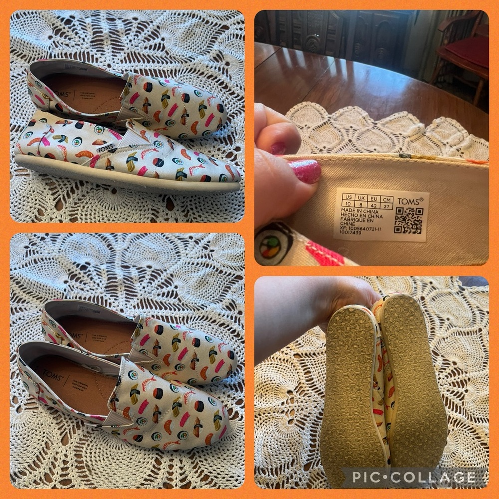 Sushi print Tom shoe